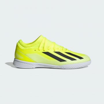 adidas Youth X Crazyfast League Indoor Soccer Shoes - Solar Yellow