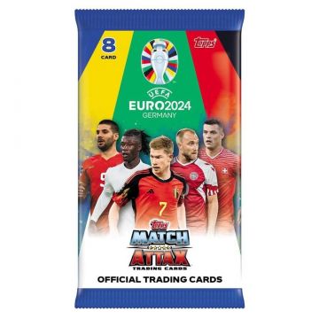 Topps Match Attax UEFA EURO 2024 Edition Trading Card Booster Pack (8 Cards)
