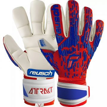 Reusch Attrakt Freegel Gold FS Goalkeeper Glove - Red / Royal