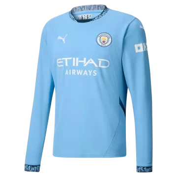 Puma Manchester City 2024-25 Long Sleeve Home Jersey - Sky Blue