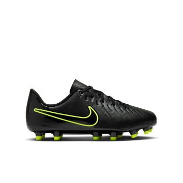 Nike Youth Legend 10 Club Firm Ground Cleat - Black / Volt