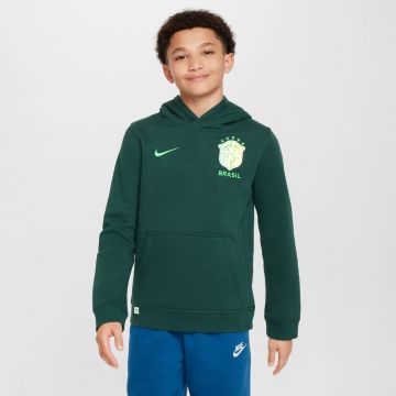 Nike Youth Brasil Club Pullover Hoodie - Dark Green
