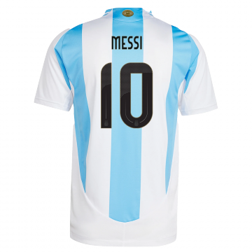 adidas Argentina 2024 Authentic Home Jersey #10 Messi - White / Sky