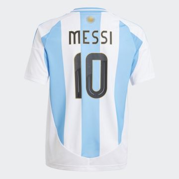 adidas Youth Argentina 2024 Home Jersey #10 Messi - White / Sky