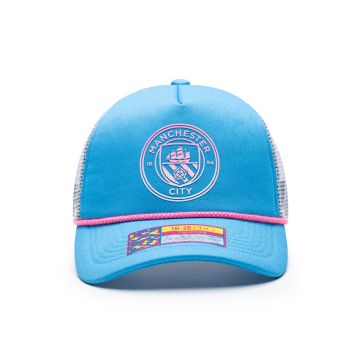 Fan Ink Manchester City Serve Trucker Hat - Blue