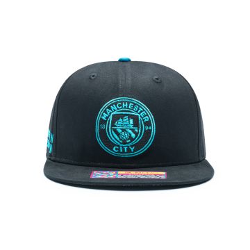 Fan Ink Manchester City Locale Snapback Hat - Black / Blue
