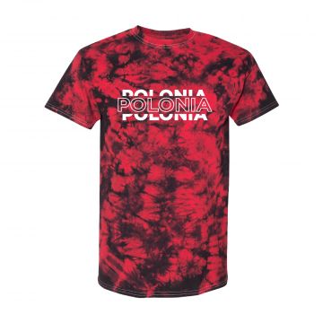 Youth Polonia SC Tie-Dyed Crystal T-Shirt - Black / Red