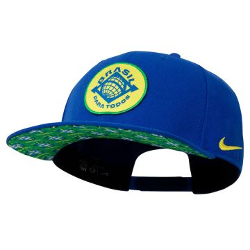 Nike Brasil Flat Bill Pro Snapback Cap - Royal