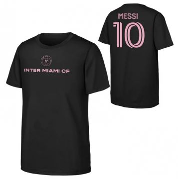 Youth Inter Miami Messi Name & Number Shirt - Black