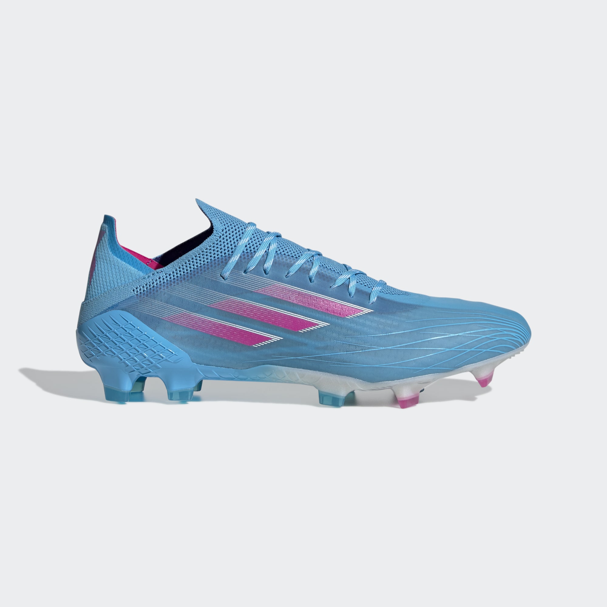 Stefans Soccer - - adidas X SPEEDFLOW.1 FG Soccer Cleats - Sky Rush / Team Shock Pink / Cloud White