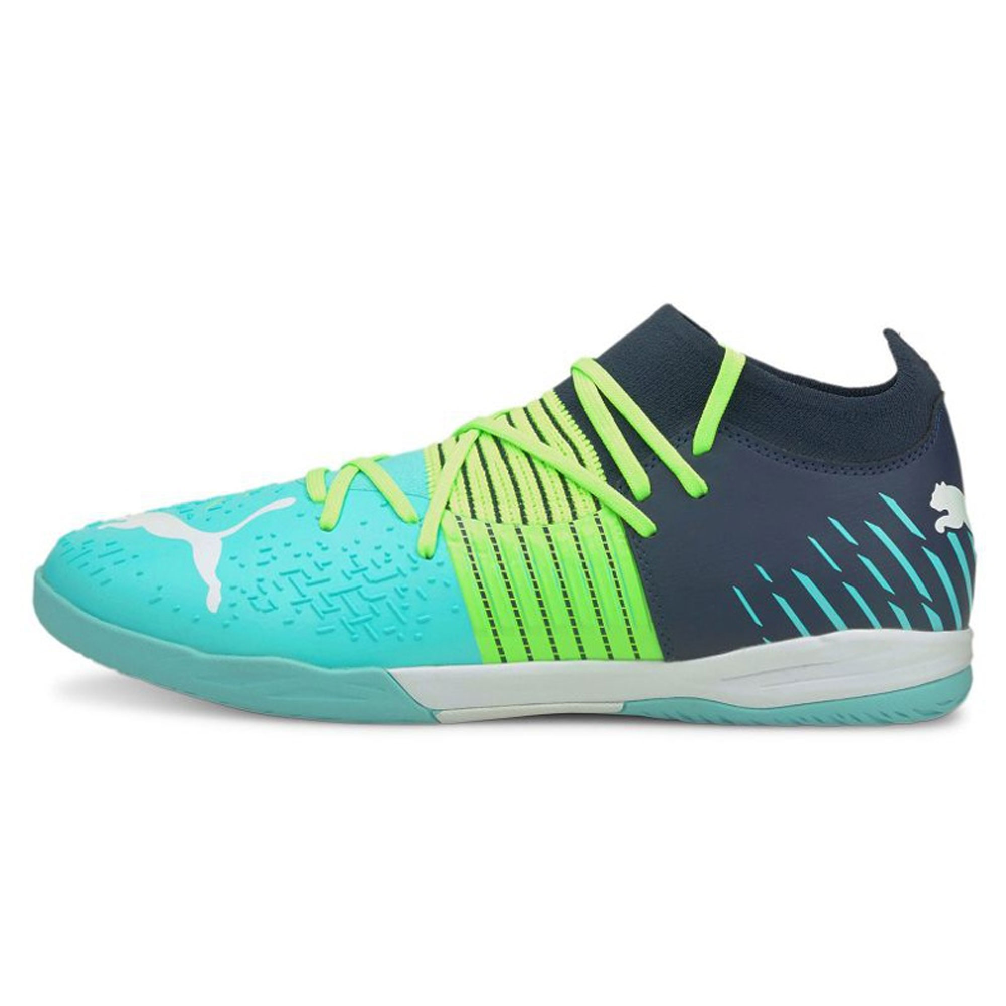 Puma Future Z 3.2 Indoor Soccer Shoes - Green Glare / Elektro Aqua