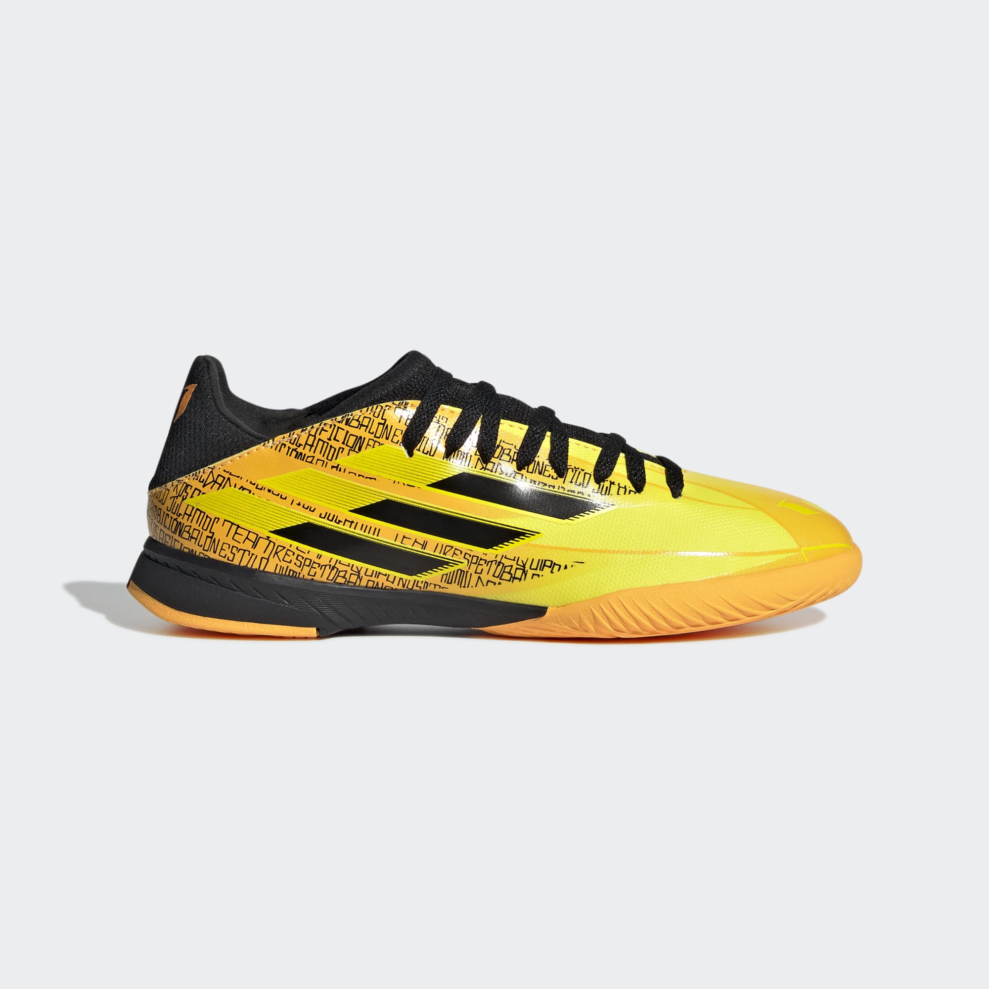 stefanssoccer.com:adidas Youth X SpeedFlow Messi.3 IC Indoor Soccer Shoes - Solar Gold / Core Black / Yellow