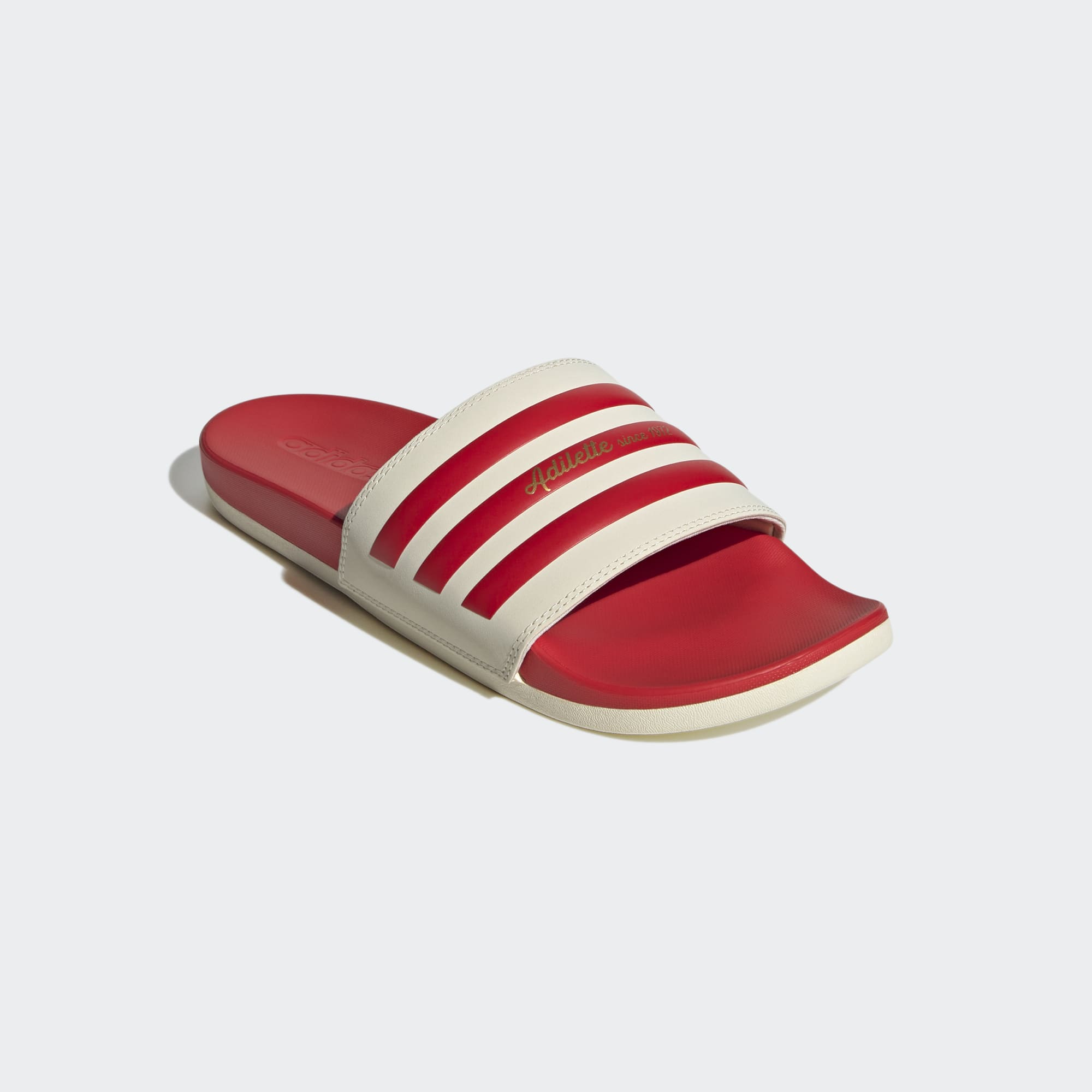 Comfort adidas Red Adilette - Metallic Stefans Vivid Wisconsin - Gold / Soccer Wonder / - Slides White