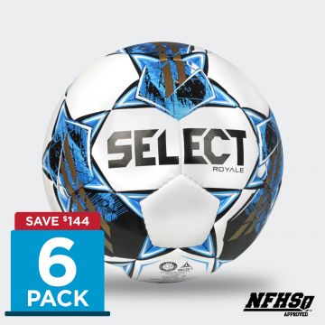 Select Royale V22 Soccer Ball (Pack of 6) - White / Blue / Black