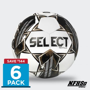 Select Royale V22 Soccer Ball (Pack of 6) - White / Gold / Black