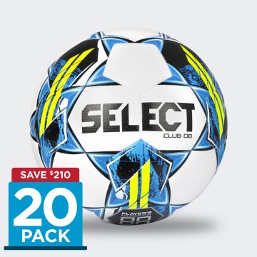 Select Club DB V22 Soccer Ball (Pack of 20) - White / Blue / Neon Yellow