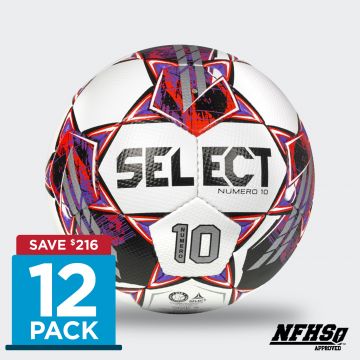 Select Numero 10 V22 Soccer Ball (Pack of 12) - White / Red / Purple