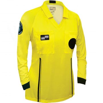 Offical Sports Women's USSF Long Sleeve Economy Referee Jersey - Yellow / Black