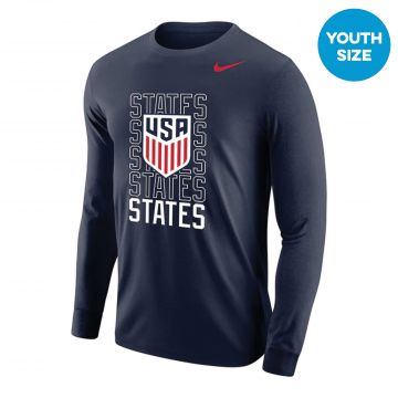 Nike Youth Team USA CC States Long Sleeve T-Shirt - Navy