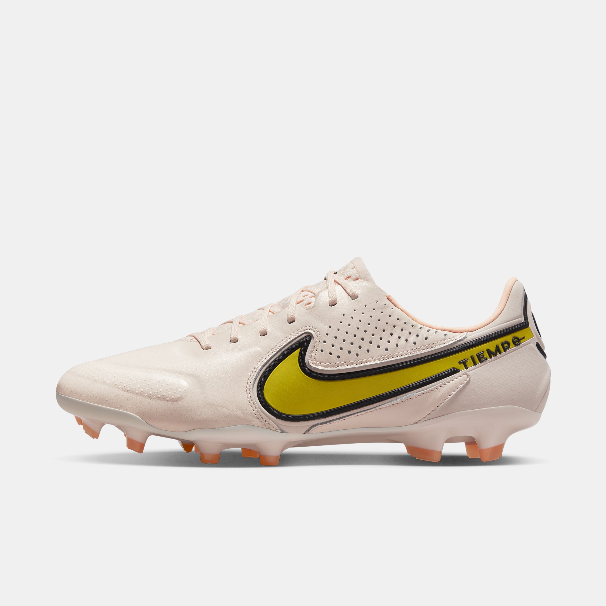 stefanssoccer.com:Nike 9 Elite Firm Ground Soccer Cleats - Ice / Sunset Glow Yellow Strike
