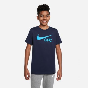 Nike Youth Chelsea Swoosh T-Shirt - Navy