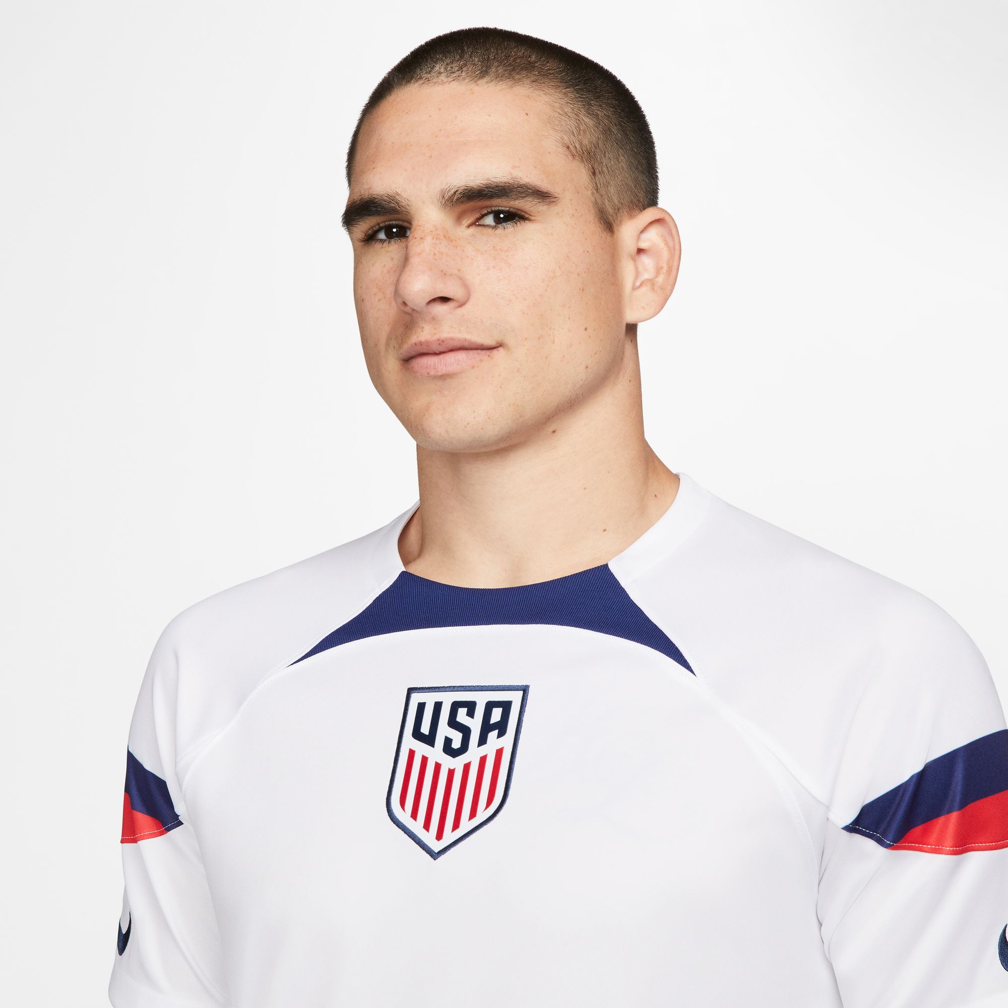 HUF Diego White & Grey Stripe Soccer Jersey