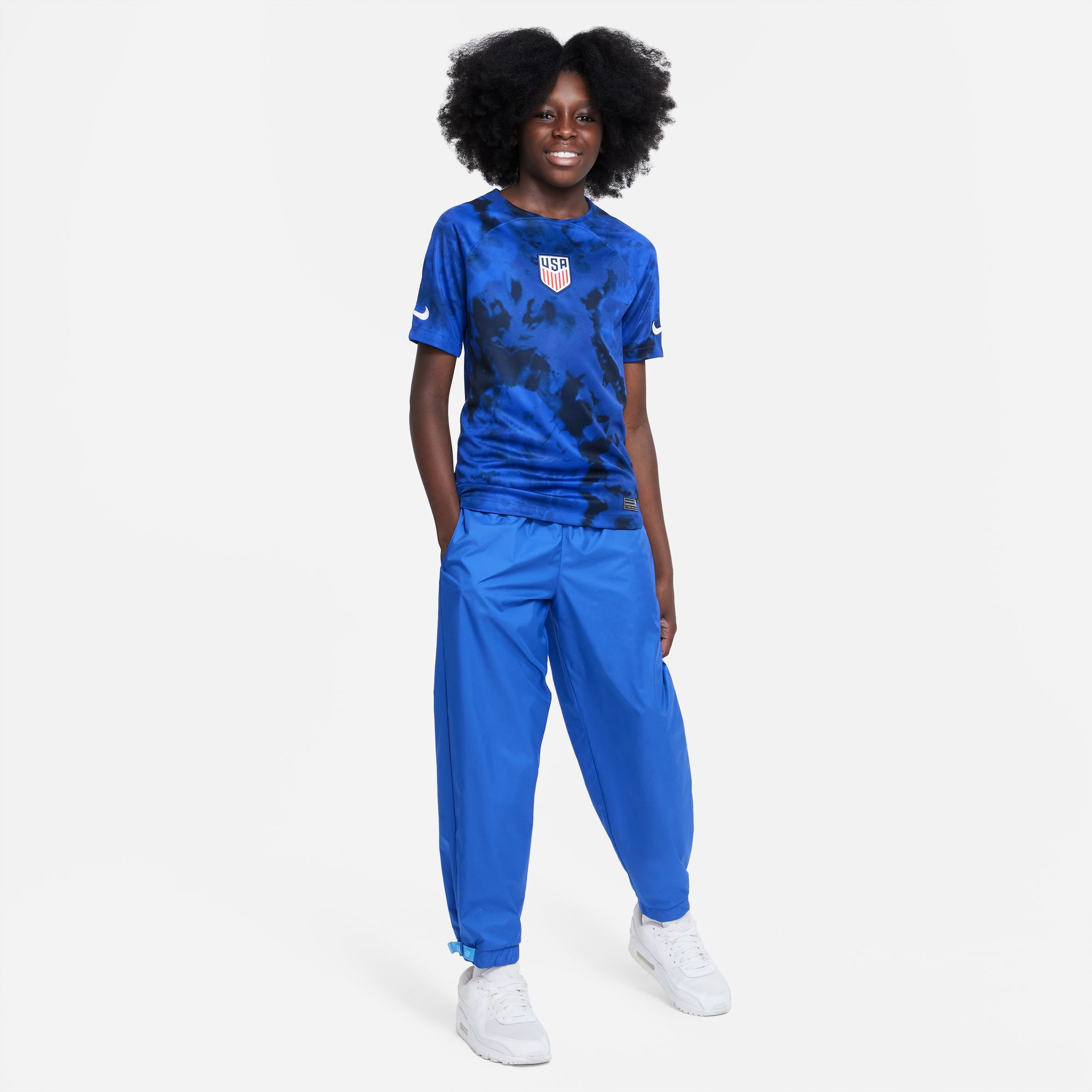 Kids Nike Stock Vapor Select Full Button Jersey S / TM Royal/Tm White/Tm White