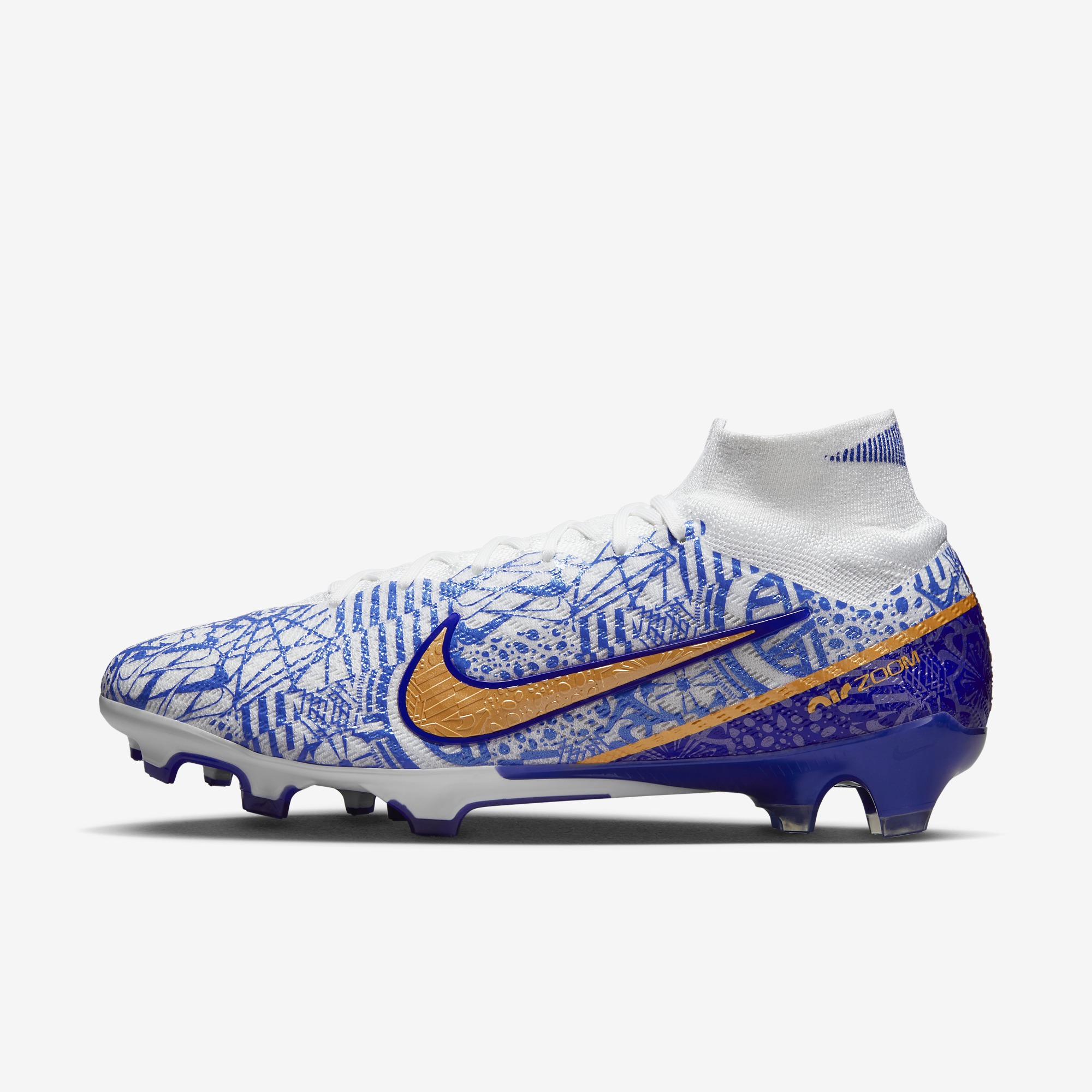 stefanssoccer.com:Nike Zoom Superfly 9 Elite CR7 Firm Ground Soccer Cleats  - White / Royal