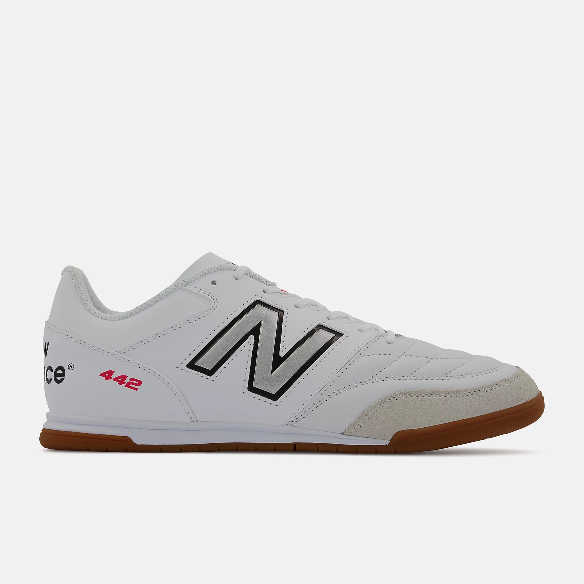 New Balance 442 V2 Team Indoor Soccer Shoes (2E Wide) -  White