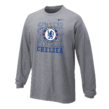 Nike Youth Chelsea Wordmark LS T-Shirt - Grey