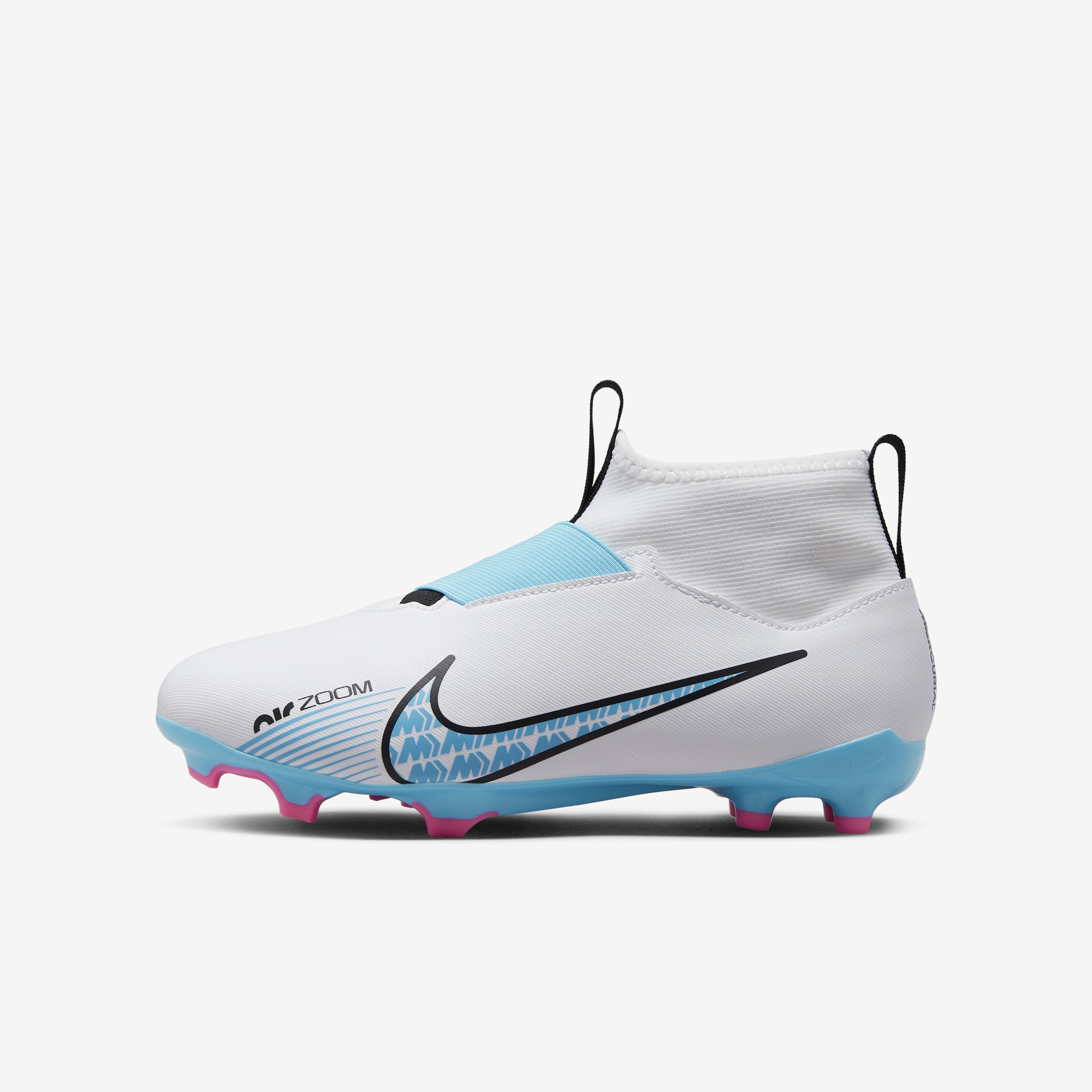 stefanssoccer.com:Nike Youth Zoom Superfly 9 Firm Ground Cleats - White /  Blue