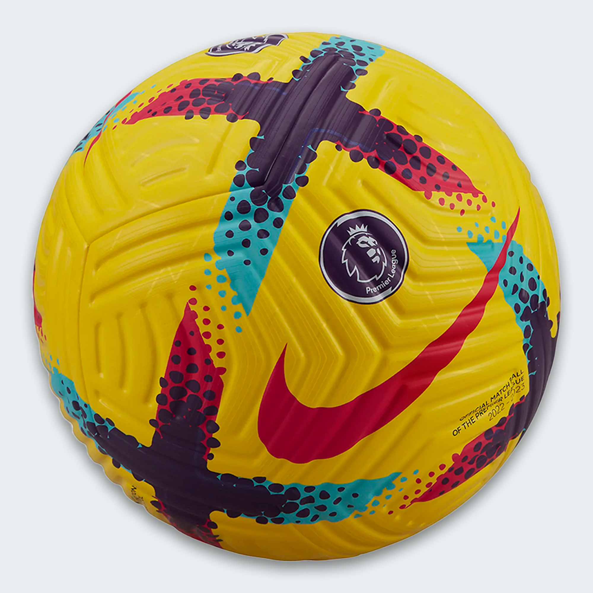 Stefans Soccer - - Nike EPL 22/23 Flight Match Ball Hi-Vis - Yellow / Purple Red