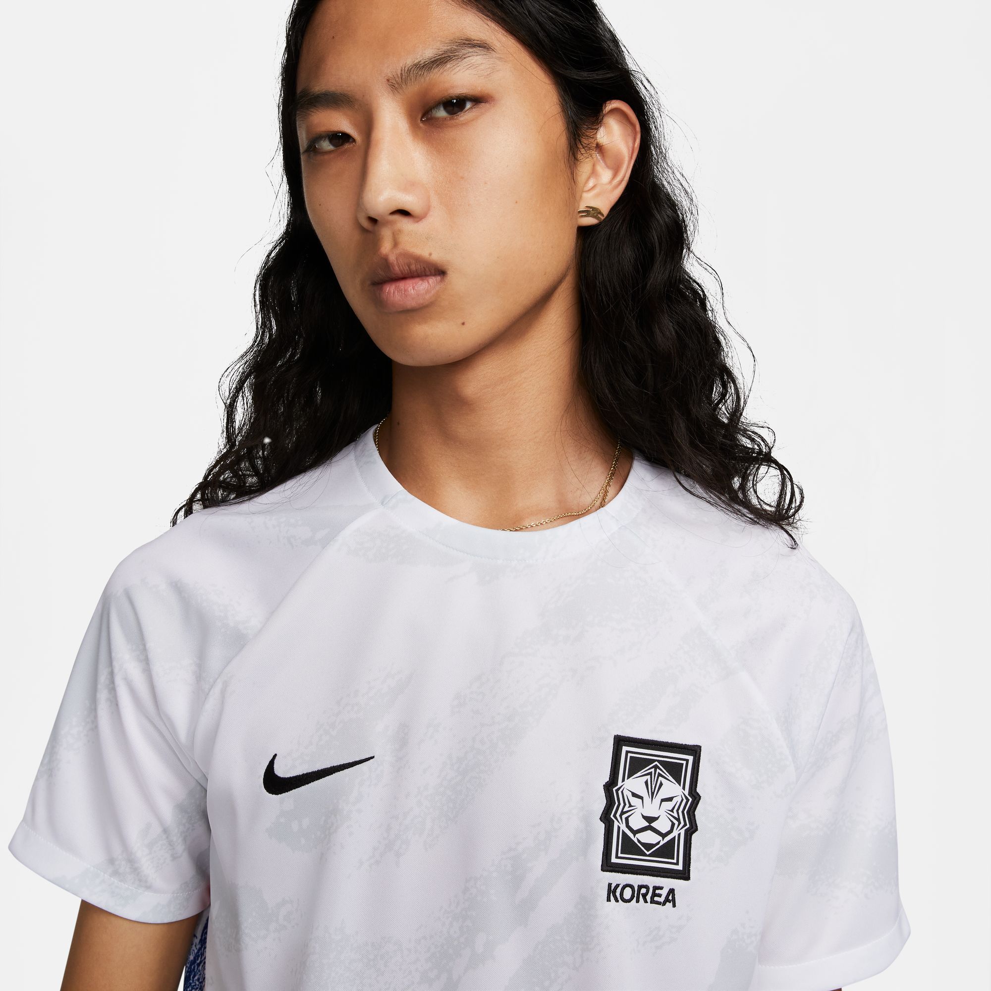 SZ M, Nike Dri-Fit South Korea Zebra Soccer Jersey White