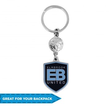 Elmbrook United Metal Logo Keychain