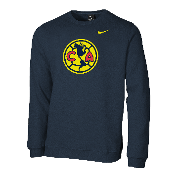 Nike Club America Crest Fleece Crew Sweatshirt - Navy