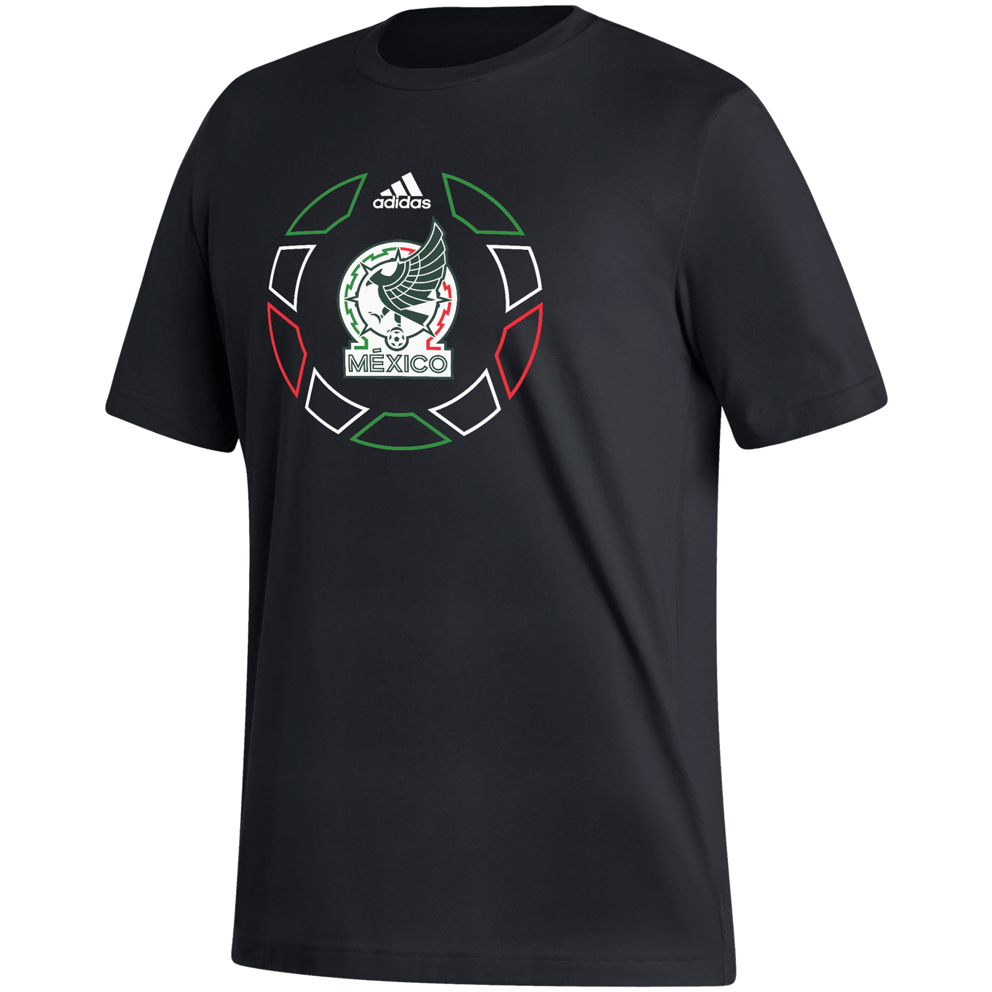 Women's adidas Black Mexico National Team Ultimate Lined Up Too climalite  V-Neck T-Shirt