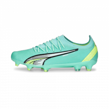 Puma Women's Ultra Ultimate Firm Ground Cleats - Electric Peppermint / Puma White / Fast Yellow