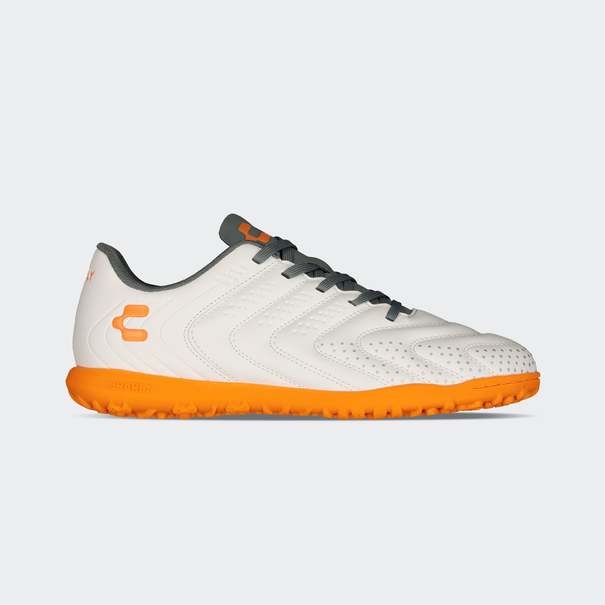 Stefans Soccer - Wisconsin - Charly Encore Turf Shoes - White / Orange