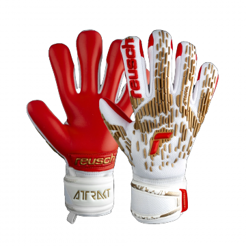 Reusch Attrakt FreeGel Silver FS Goalkeeper Gloves - White