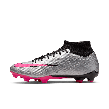 Nike Zoom Superfly 9 Academy XXV Firm Ground Cleats - Silver / Pink