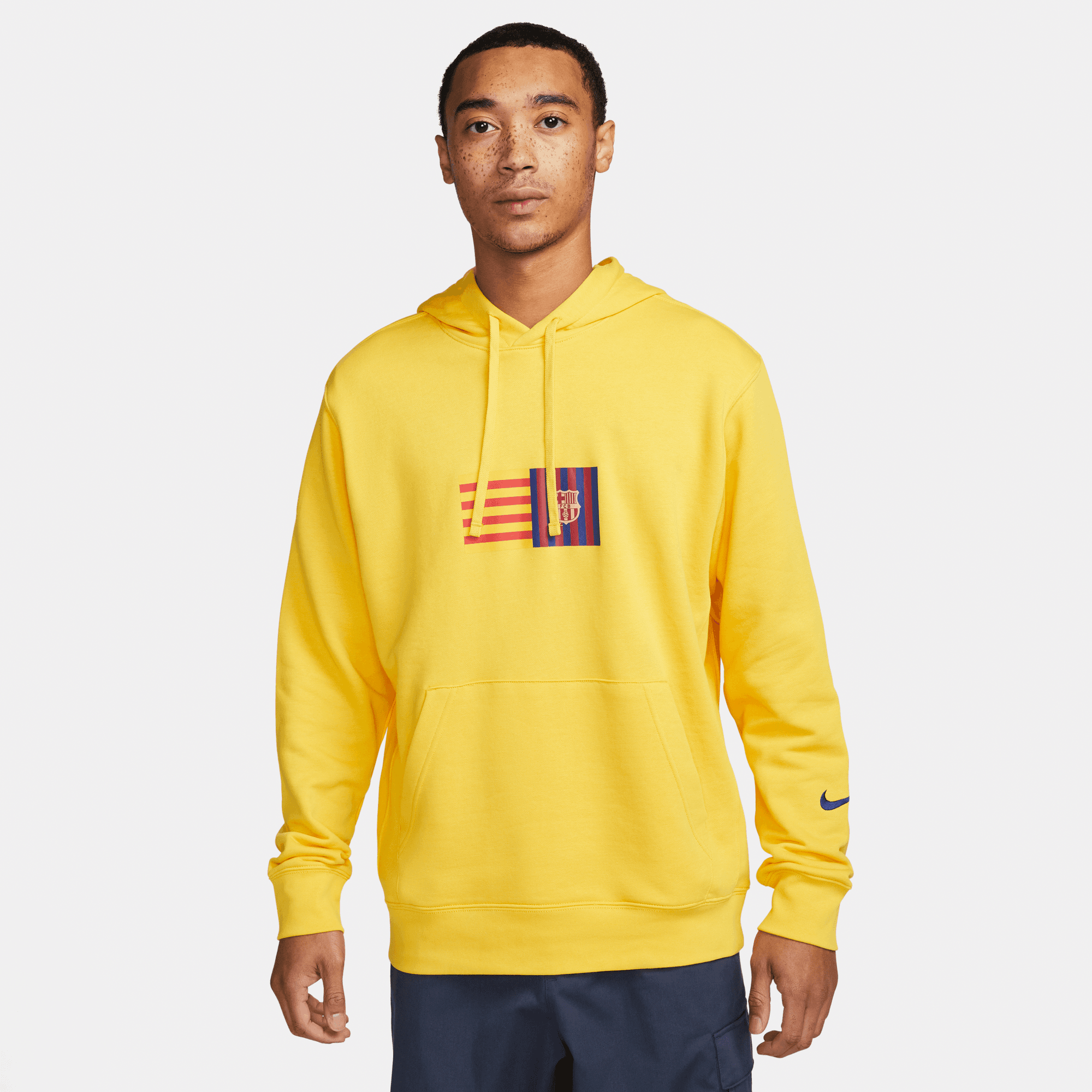 stefanssoccer.com:Nike Club Fleece Hoodie - Yellow