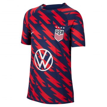 Nike Youth USA 4* 2023 Prematch Top - Red / Blue
