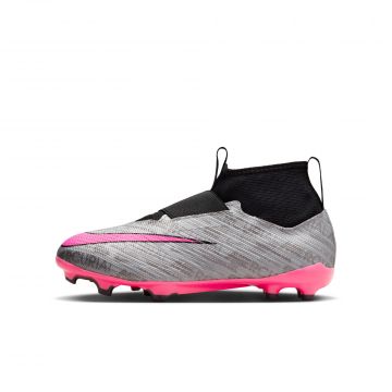 Nike Youth Zoom Superfly 9  Pro XXV Firm Ground Cleats - Silver / Pink