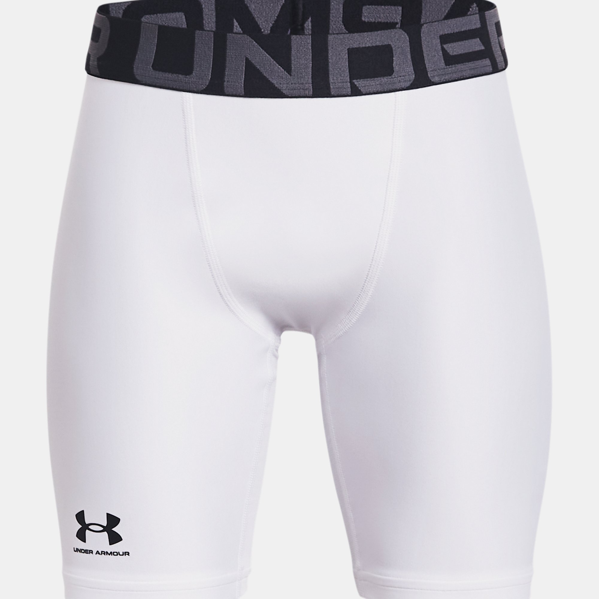 UA Youth HearGear Armour Compression Shorts - White