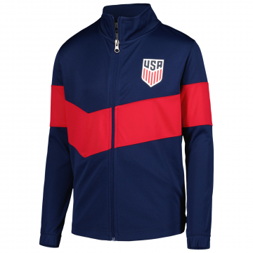 USA Youth Full-Zip Agile Goalkeeper Jacket - Navy / Red