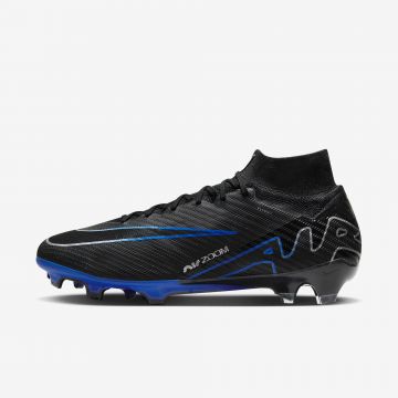 Nike Zoom Superfly 9 Elite Firm Ground Cleats - Black / Royal
