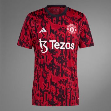 adidas Man Utd 23/24 Prematch Jersey - Red / Black