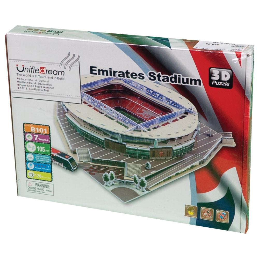 Puzzle 3d 108 pièces : stade de foot : emirates stadium (arsenal