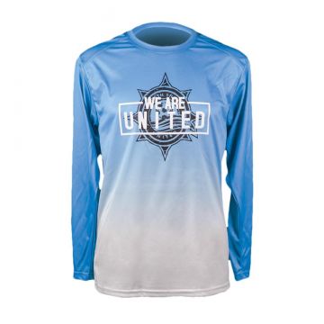 North Shore United - Badger Ombre Long Sleeve Tee - Columbia Blue