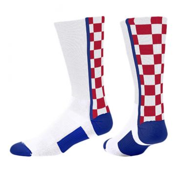 Croatian Eagles - Twin City Club Crew Sock - White / Red / Royal